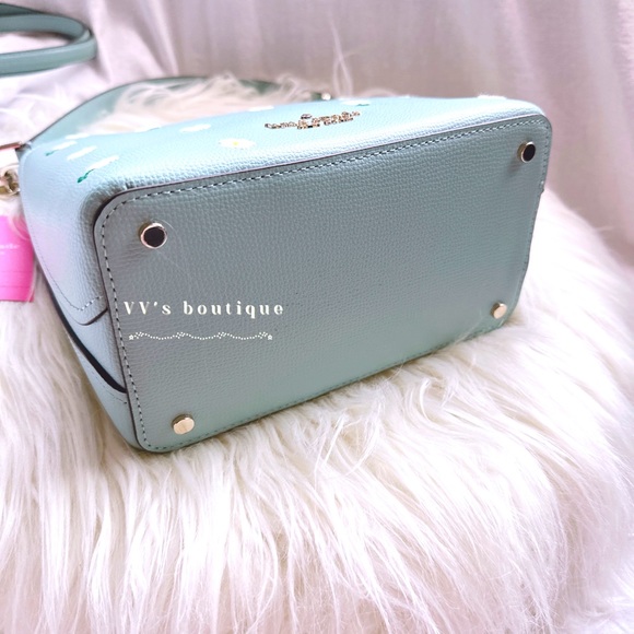 NWT Kate Spade Darcy Small Bucket Bag Daisy Embroidered Leather Aphrodite K6110 - Picture 6 of 10